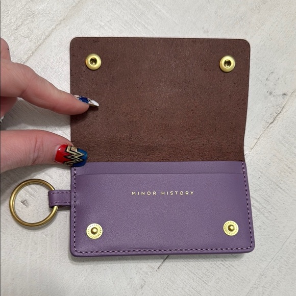 Minor History Purple Card Holder with Gold Details - Picture 2 of 7